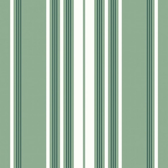 Green fabric with white stripes and coating