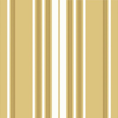 coated yellow fabric with white stripes by the meter