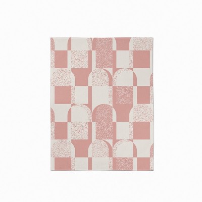 Pink hand towels with trendy pattern