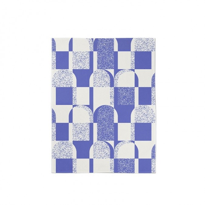 Essuie mains bleu foncé à motif tissage Jacquard tendance