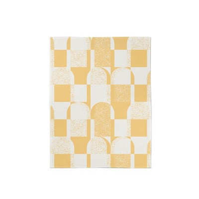 Yellow patterned hand towels 100% high quality cotton Oeko-Tex