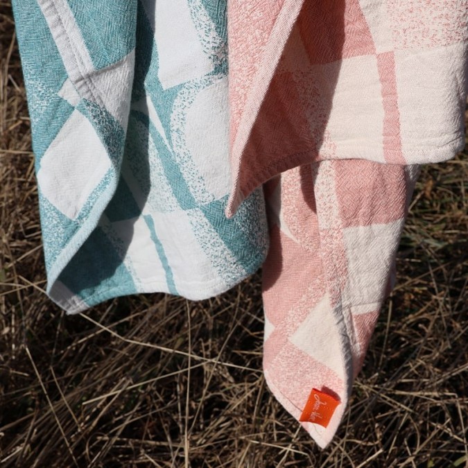 Forest green cotton hand towels