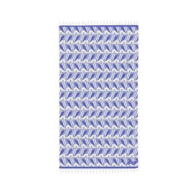 Fouta high quality 100% cotton with blue pattern