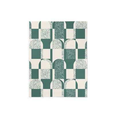 Modernas toallas de mano verde oscuro con motivos