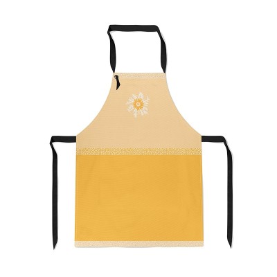 Delantal de cocina amarillo con motivo de girasoles