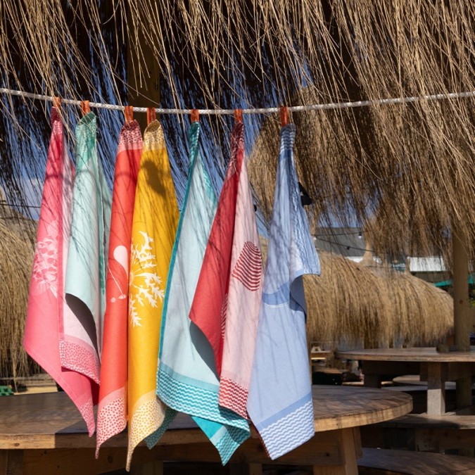 blue coloured hand towels in premium cotton