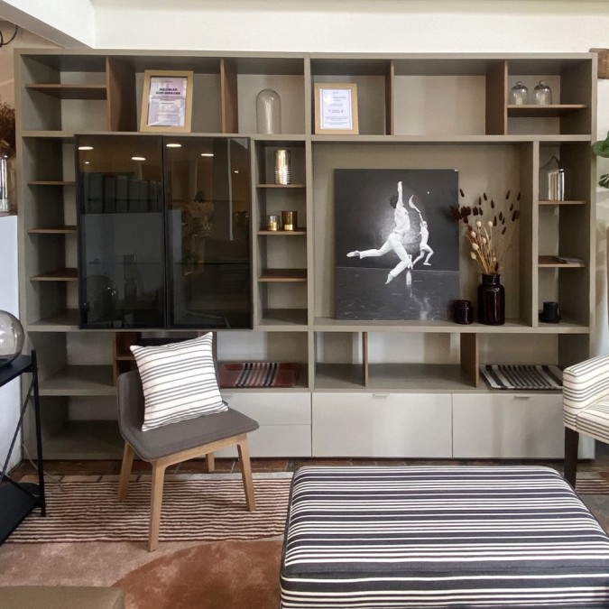 Librería con mueble TV Modo