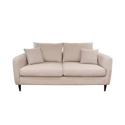 Sofa in sleek, high-quality beige fabric