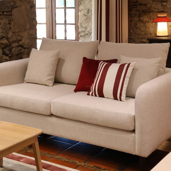 Light beige sofa in top-of-the-range fabric