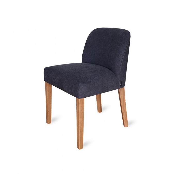 Table chair with comfortable padding in grey fabric