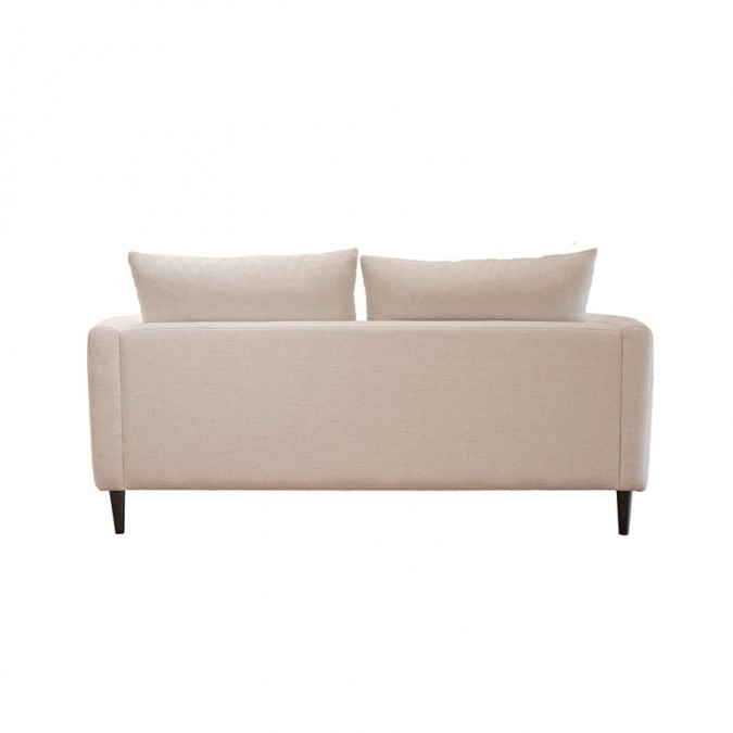 Sleek beige sofa with sophisticated, contemporary high-end styling