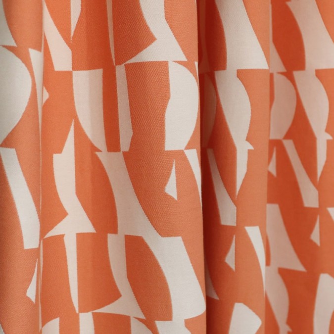 Orange and white curtain in contemporary high-end style