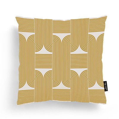 Housse de coussin réversible jaune design et tendance