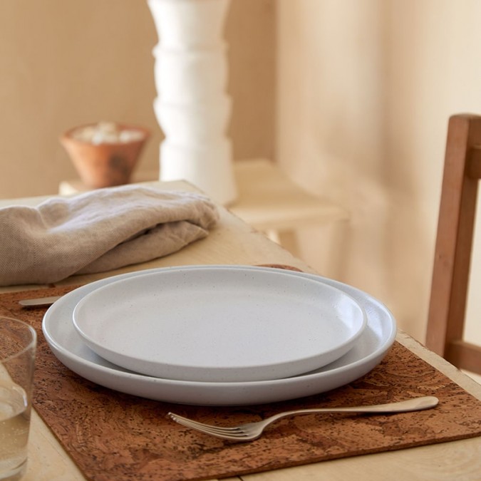 Assiette Plate en Porcelaine blanche