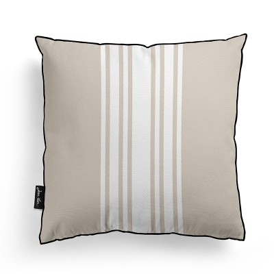 square cushion cover, refined style, white and ecru