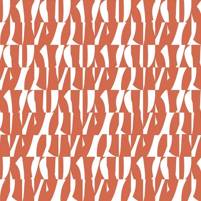 bespoke orange and beige graphic fabric by the metre