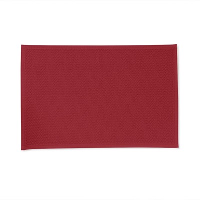 Tapis de bain rouge Bordeaux