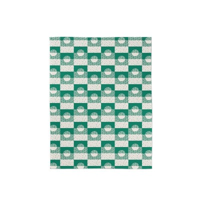 Green jacquard hand towels