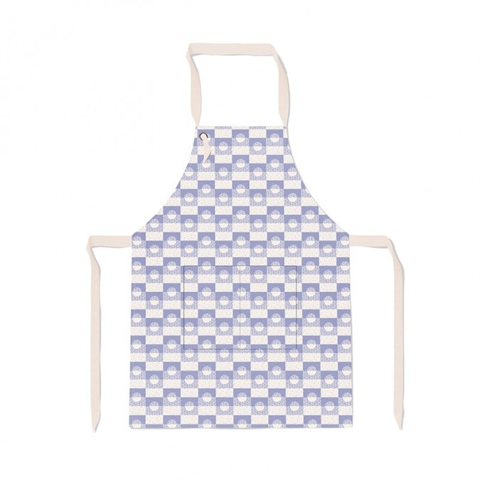 Purple Jacquard kitchen apron