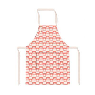 Delantal de cocina en jacquard naranja