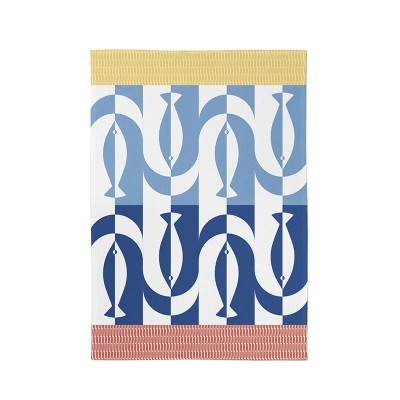 Kontatu Txardina ultramarine cotton kitchen towel