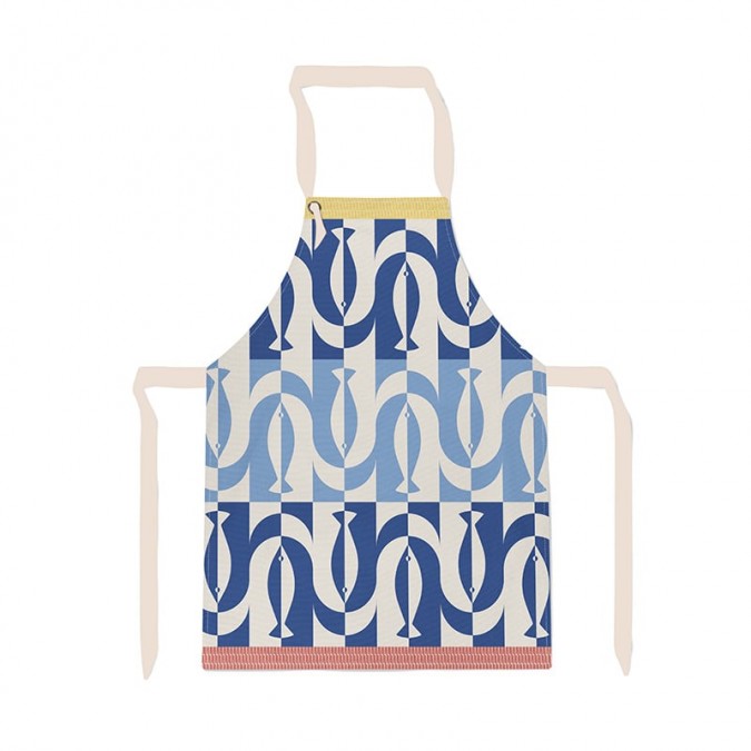 Txardina Ultramarine apron from the Kontatu range