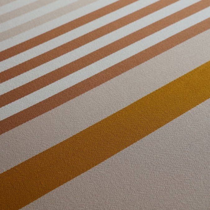 Top-of-the-range tablecloth with white and brown stripes