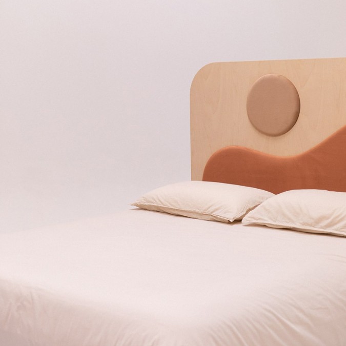 Customisable solid wood headboard from the Jean-Vier x Little Anana collection