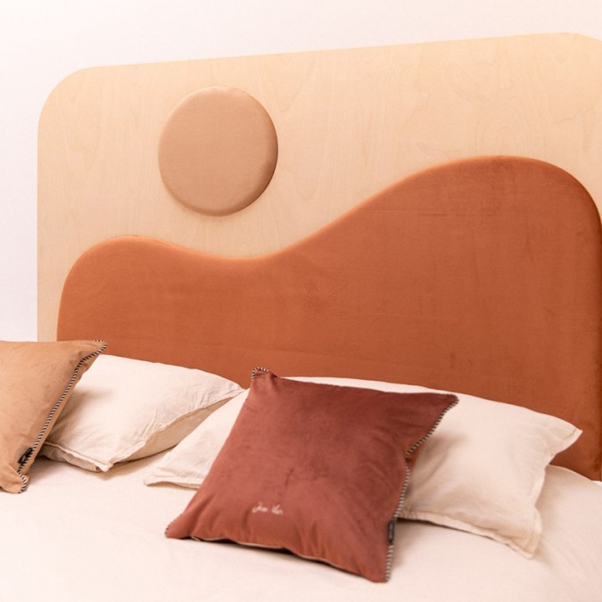 Customisable solid wood headboard Jean Vier x Little Anana