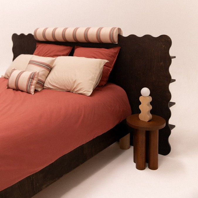 Jean-Vier x Little Anana customisable dark solid wood headboard