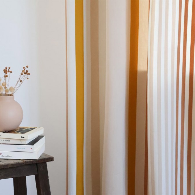 Honey-coloured Ainhoa curtain