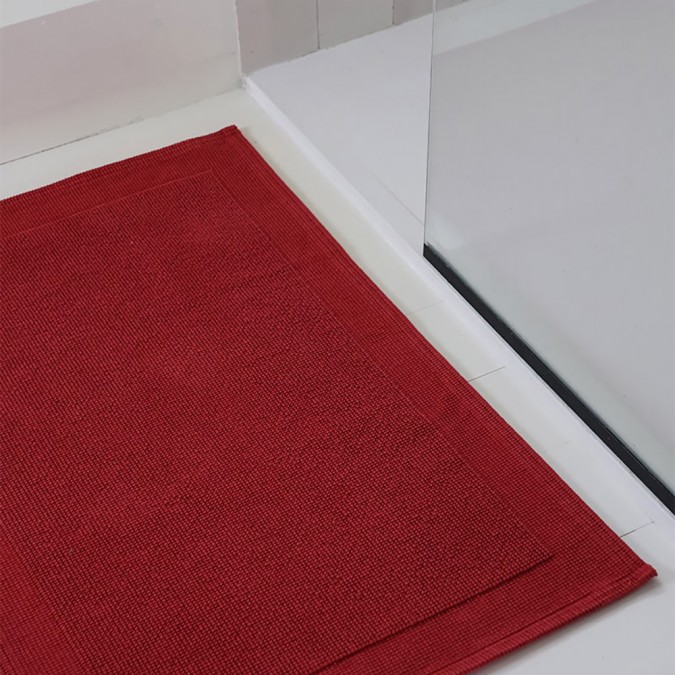 Grand Hotel cotton bathmat Red