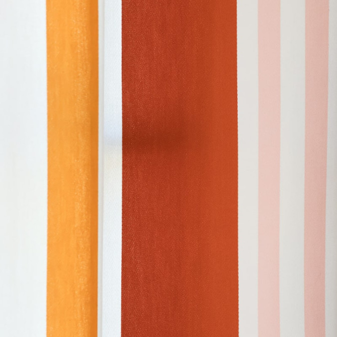 Fabric by the metre for bespoke tablecloth and curtain decoration in yellow, orange and pink