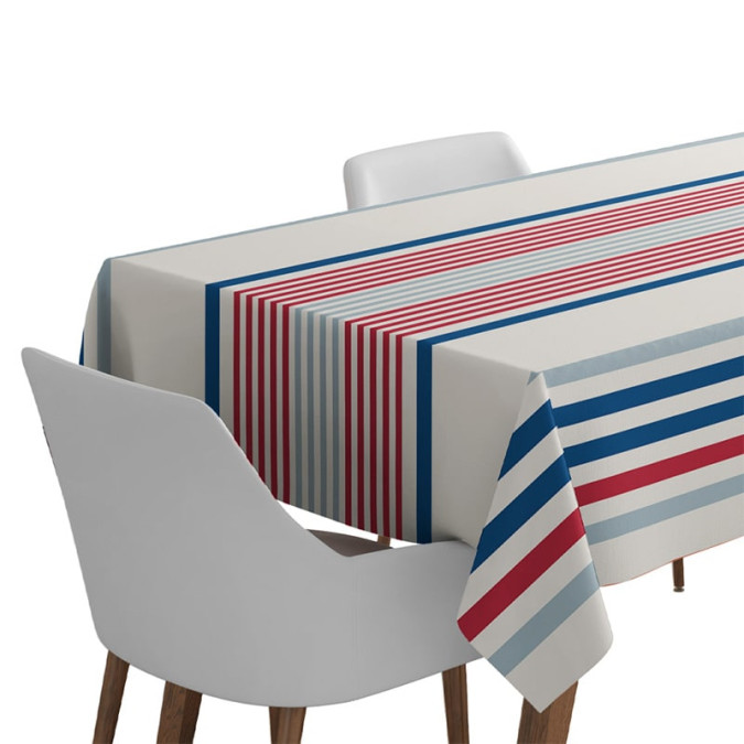 Nappe de table 100% coton anti-tache déperlante