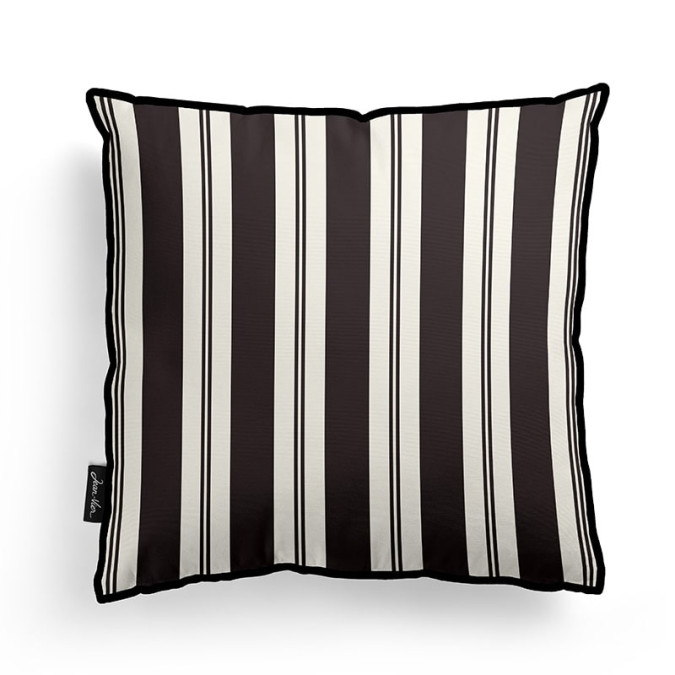 Black and white Ortzadar cushion cover with top quality stripes