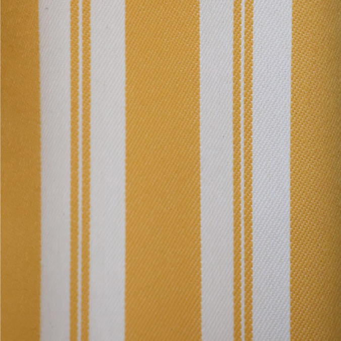 Yellow striped Jacquard Ortzadar curtain with rod pass