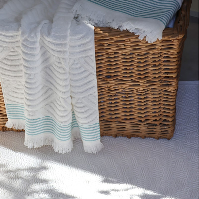 Bathroom linen set with rug for a harmonious and refined bathroom décor