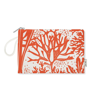 Pochette Plate en coton Anemone Corail pour aller à la plage