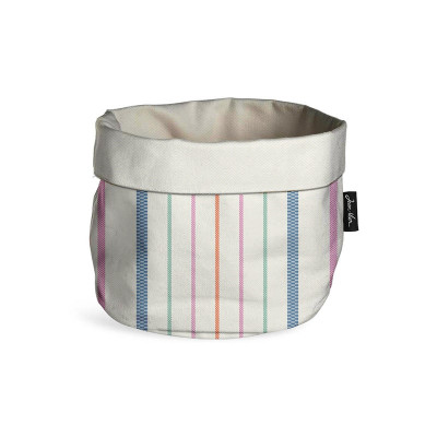 Berrain Multico bread basket in cotton and linen with stripes