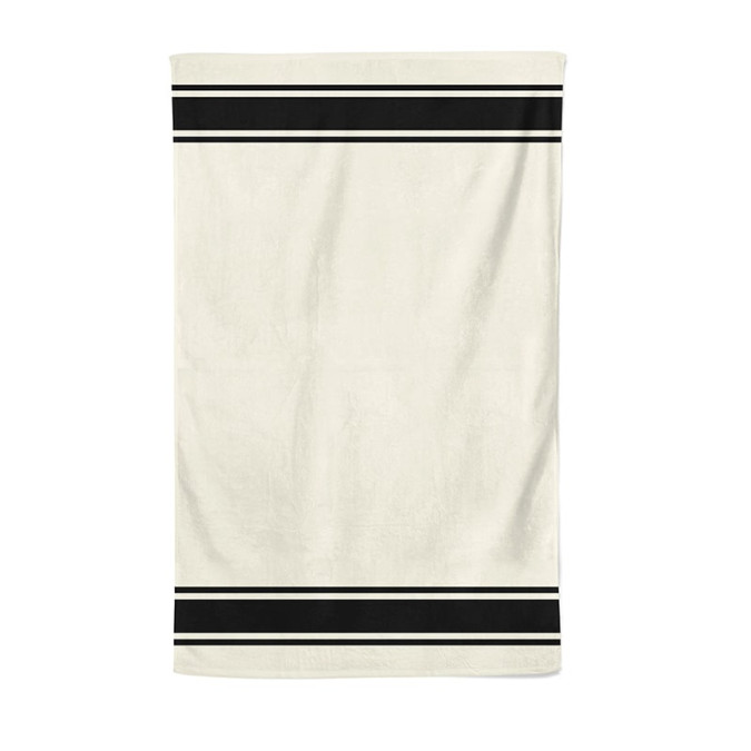 Plaza Ecru/Black Bath Towel in luxury cotton