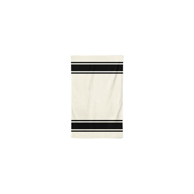 Invite Plaza Ecru/Black towel in dense cotton