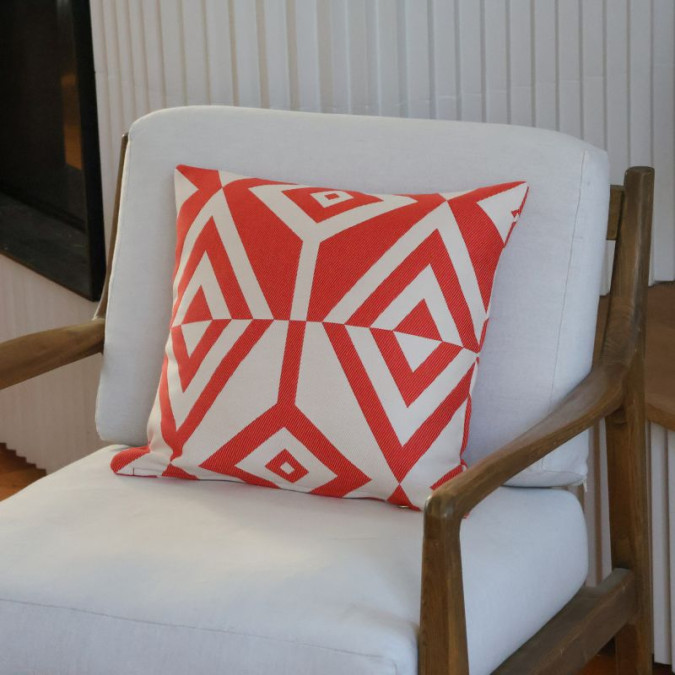 Housse De Coussin Artez Garance en coton rouge design