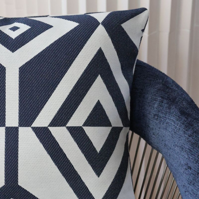 Housse De Coussin Artez Encre en coton et motif tissé en jacquard