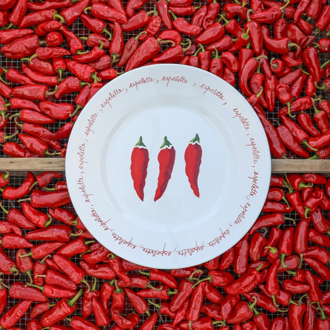 Plato redondo Piments en loza