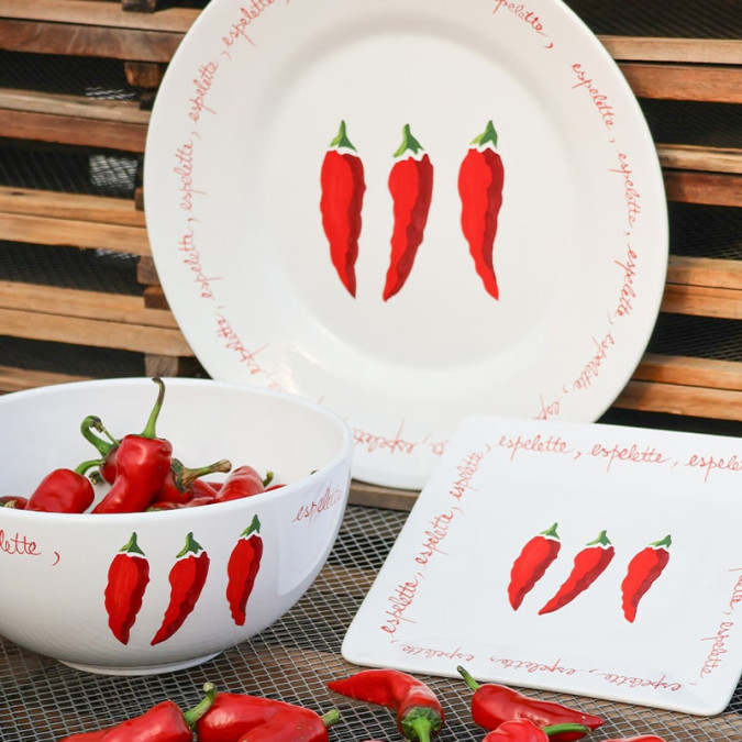 Plato redondo Piments en loza