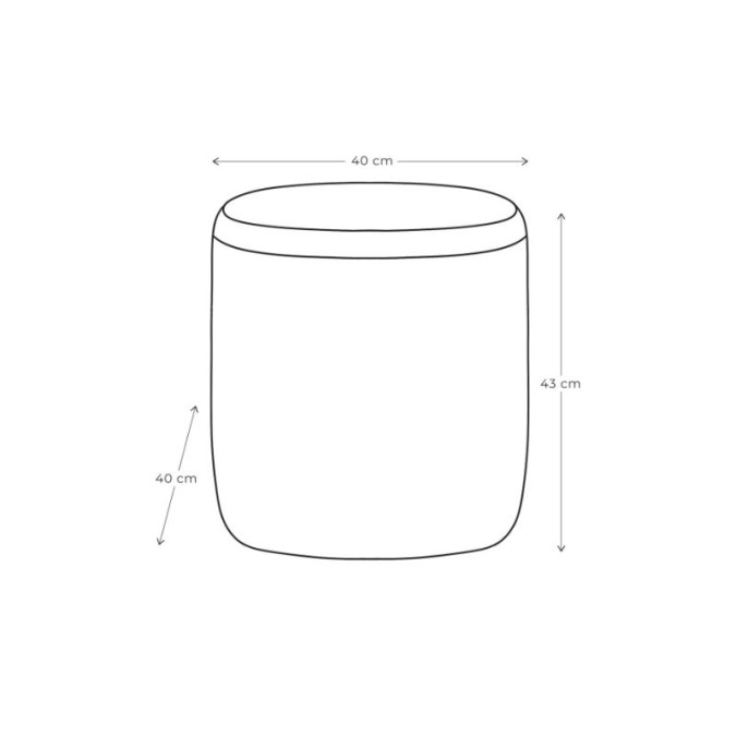 Pouf Unai Zinta Bronze - Lion en Jacquard et velours