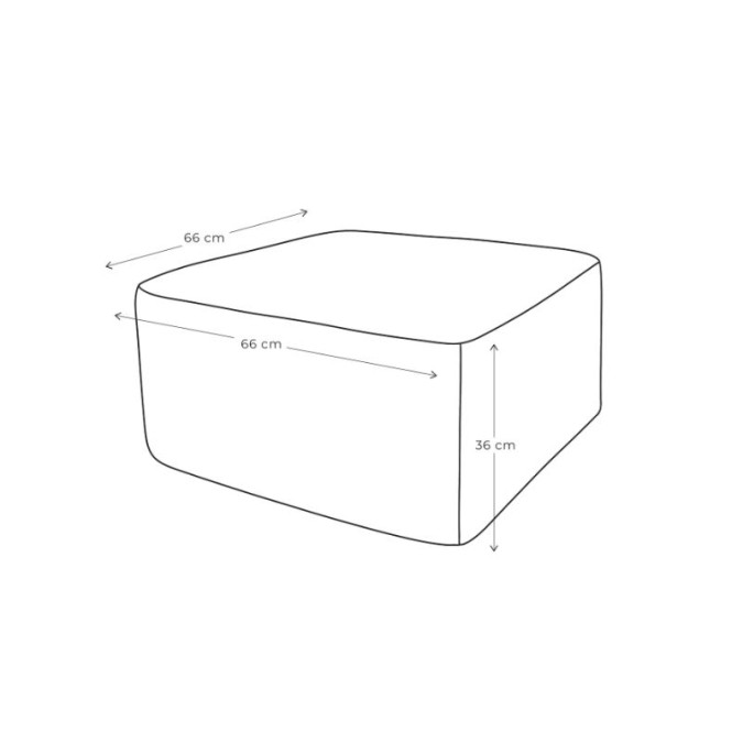 Pouf Lantxurda Ecru - Noir