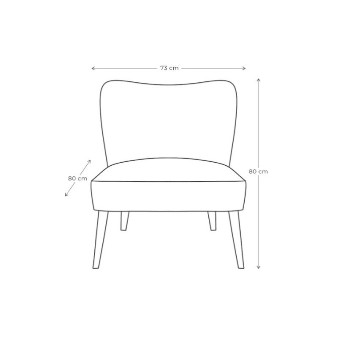 Fauteuil Nahia Biarritz Safira en tafeta doux couleur verte