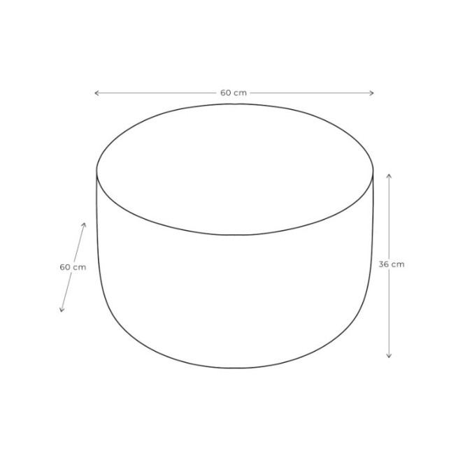 Puff Mundu Mendi Rhune tapizado en tela de terciopelo verde intenso