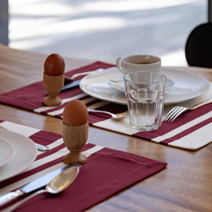 Lot de 4 sets de table Pampelune Rouge Basque